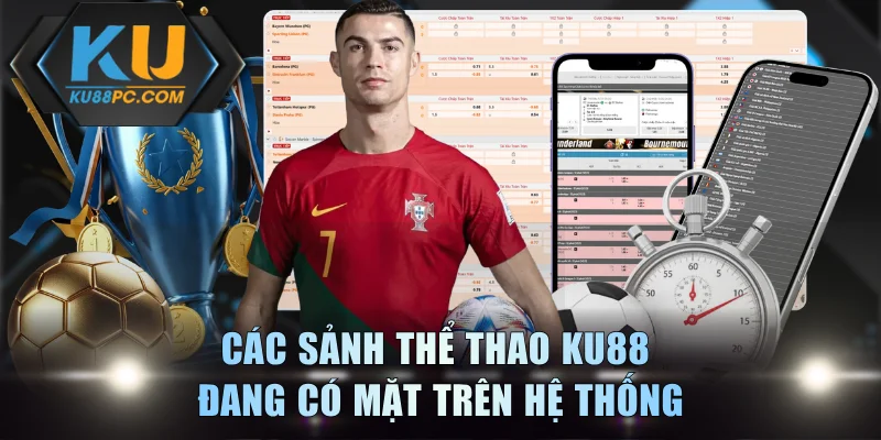 Các sảnh thể thao KU88 đang có mặt trên hệ thống